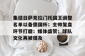 集结日萨克拉门托国王调整名单以备德国杯；主帅复盘环节打磨；媒体盛赞；球队文化再被提及的简单介绍-爱游戏
